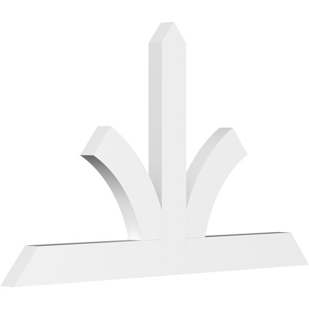 Ekena Millwork Richland Architectural Grade PVC Gable Bracket, 48"W x 28"H x 2"D x 4"F, 14/12 Pitch GBP048X28X0204RIC00